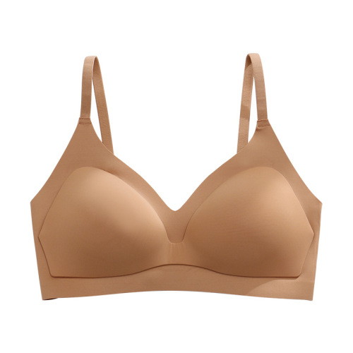 New style seamless naked air cup underwear women's bra without rims adjustable small breast push-up bra one piece