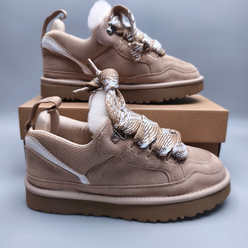 Cross-Border Export Fleece-Lined Mel Snow Boots Lowmel Casual High Version Wool Thickeneded Men's and Women's Non-Slip Warm Shoes