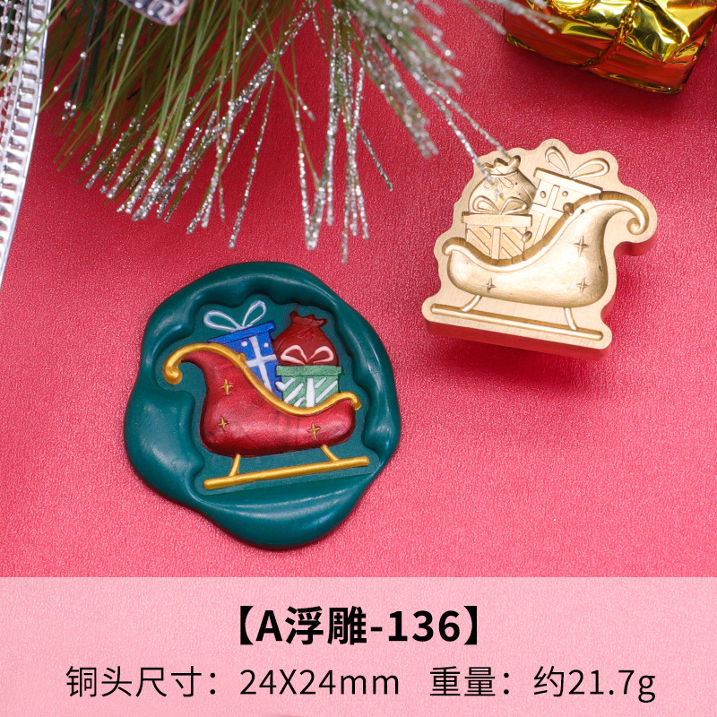 Color europeo pintura de fuego sello cabeza elk muñeco de nieve serie de navidad en relieve tarjeta de felicitación de navidad sobre sellado regalo de víspera de navidad