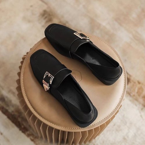 Women's Flat Spring Ankle Boots with Thick Sole, Stylish Loafers, Comfortable, British Style, One-Piece Design