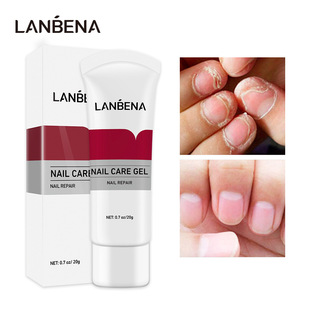 LANBENA Blue Beina Nail Repair Gel Herbal Nail Repair Cream with Small File 20g (New Package)