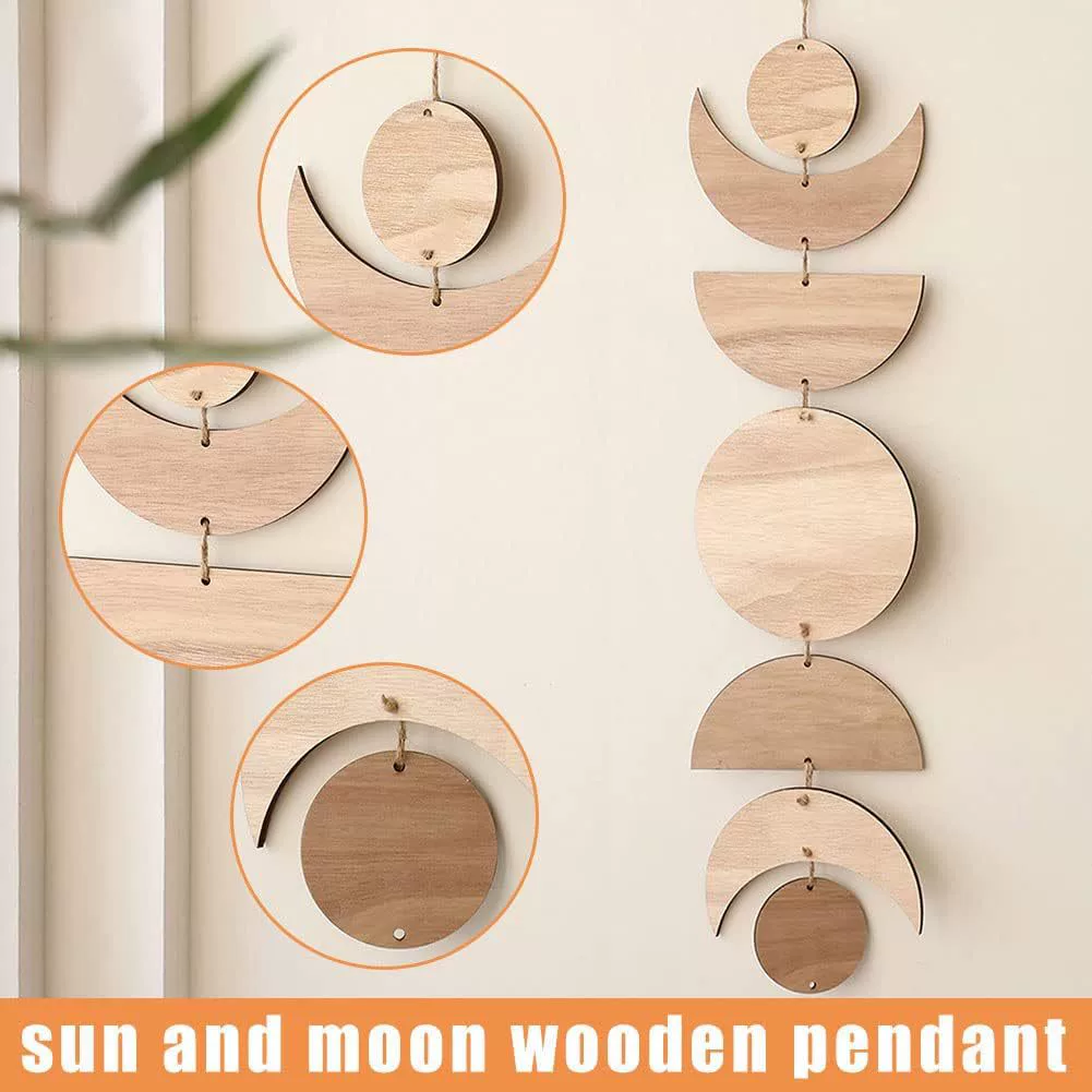 Амазонка деревянная подвесная твердая деревянная Лунная подвеска Бытовая в стиле бомисия декоративная подвеска деревянные украшения для рукоделия
