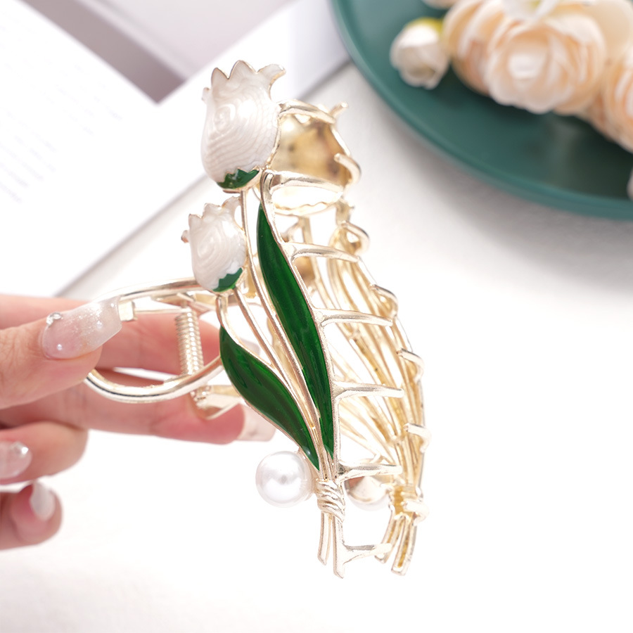 IG Style Sweet Women's Tulips Metal Hair Claws display picture 6