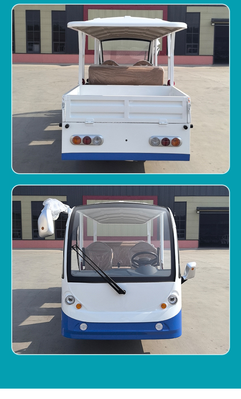 Customized Electric Sightseeing Car with Bucket 11-Seat Campus Shuttle Bus B&B Resort Scenic Spot Sightseeing Electric Sightseeing Car