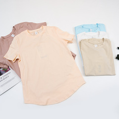 Summer Women's Round Neck T-Shirt Short Sleeve Comfort Fitness Casual Simple Yoga Breathable Sports Short Sleeve