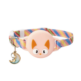 Comfortable Cat AirTag Positioning Collar Luminous Cute Dog Collar Luminous Shiny Anti-walking Lost Pet Collar