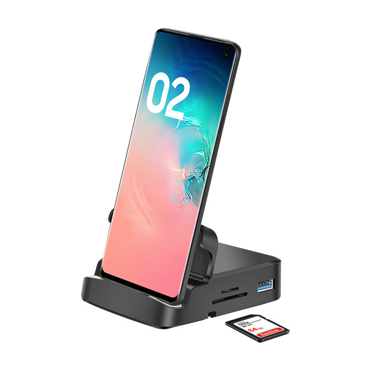 8 in 1 mobile phone stand base docking station type c to hdtv for mobile phone laptop USB extension