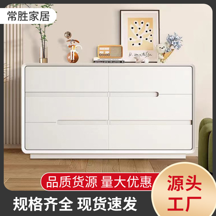 풀 솔리드 우드 버킷 캐비닛 크림 스타일 거실 보관 서랍 캐비닛 침실 침실 테이블 이탈리아 설치-무료 568th 버킷 캐비닛