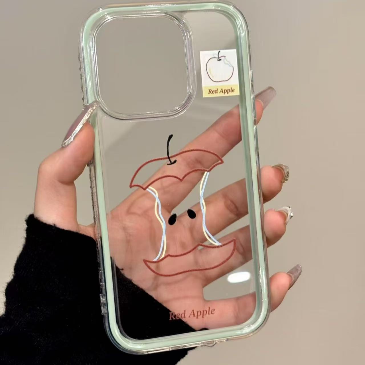 Línea simple núcleo de Apple adecuado para Apple 16pm funda para teléfono móvil 14ProMax transparente iphone15ProMax hembra