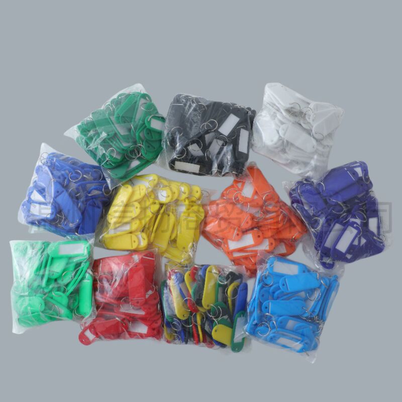 Amazon hot sale PE soft color plastic key card buckle number classification label luggage tag Storage Management