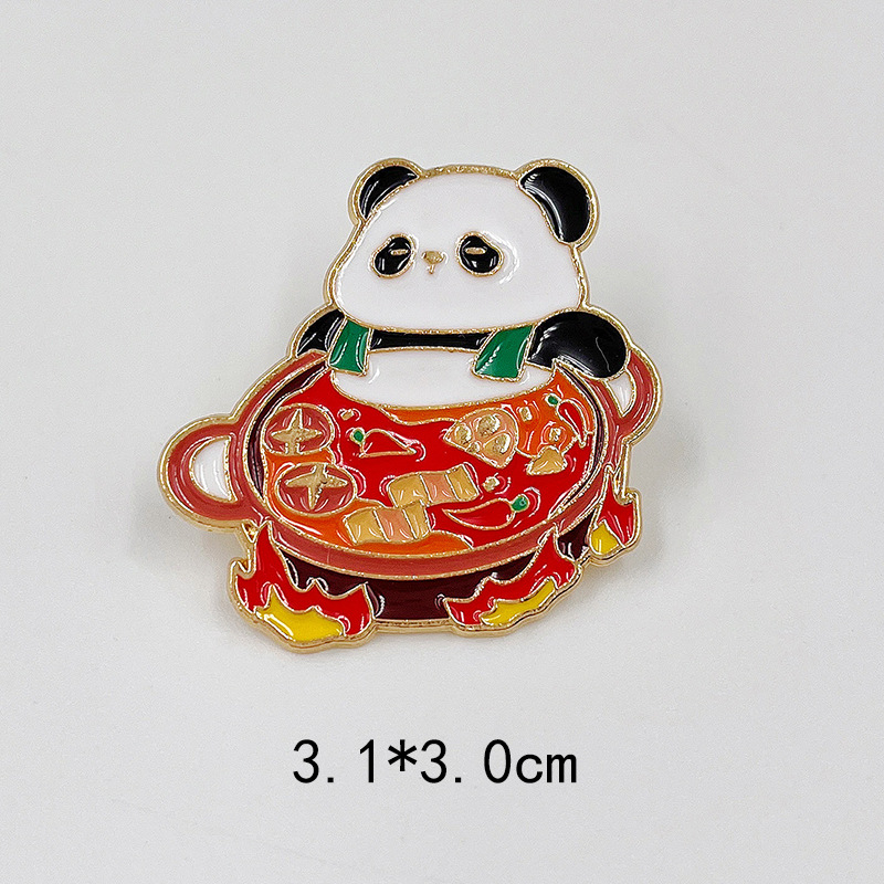 Panda eating hot pot