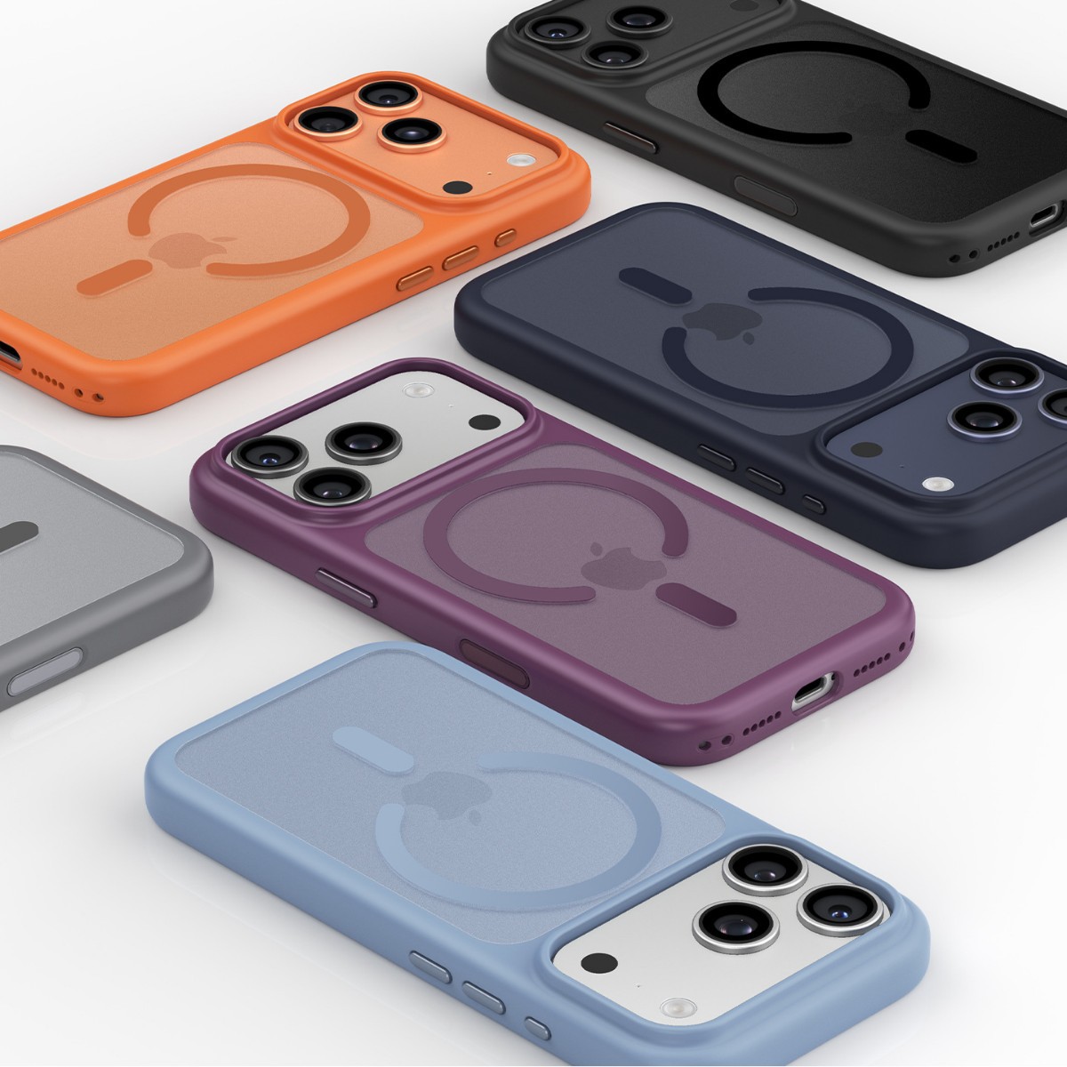 Suitable for iPhone 18 Pro Max Integrated Ai Button Phone Case, Apple 17 Semi-Transparent Matte Finish with Magnetic Skin-Feel Texture
