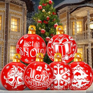 New Wholesale Pvc Inflatable Christmas Balls Christmas Decoration Balls Christmas Atmosphere Decoration Ball Venue Layout Props