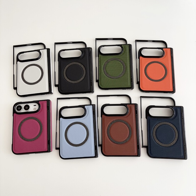 Suitable for Apple Folding Phone Case Iphone18Duo Magnetic Cover Hinge Center Axis Side Edge 18 Leather Denim Fabric Suitable for Apple Folding Phone Case Iphone18Duo Magnetic Cover Hinge Center Axis Side Edge 18 Leather Denim Fabric