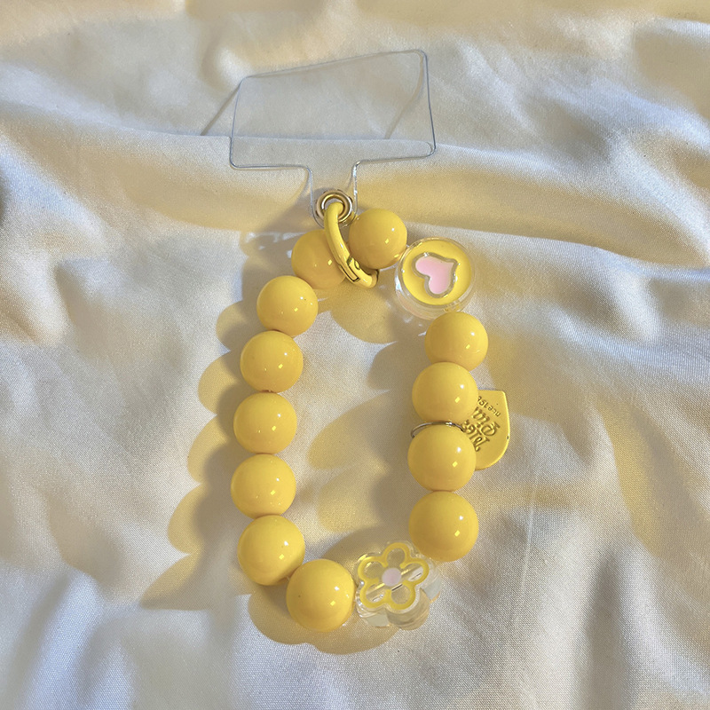 35g Weight Mobile Phone Chain Classification 1 Piece Quantity Daily Occasion Beaded Material Heart Shape, Flower, Strawberry Pattern Epoxy Design Simple Style Style 1 Piece Simple Style Heart Shape Flower Strawberry Beaded Epoxy Mobile Phone Chain 5