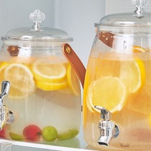 简约带水龙头大容量冷水壶水果凉水壶家用装水饮料桶冰水杯收纳罐