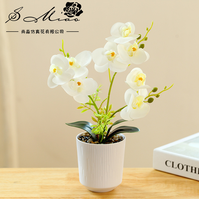Flores falsas 3D impresión de película tri-ocho flores mariposa orquídea bonsai imitación de flores fabricantes de decoración de moda directa image 9