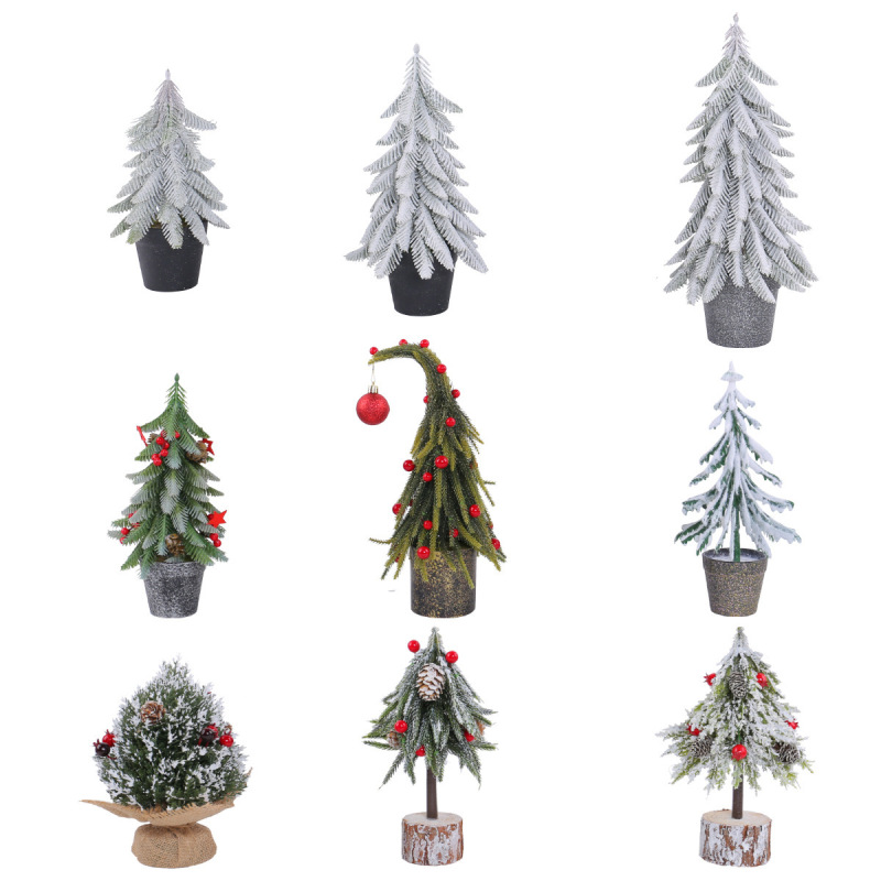 国境を越えたクリスマスクリスマスツリー装飾品デスクトップシミュレーション赤果小樹クリスマスツリーショーウインドーパーティー道具置物|undefined