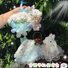 クリエイティブでかわいい垂れ耳ボニーウサギのドレスアップDIY大きなスカート超妖精垂れ耳ウサギのぬいぐるみ吊り下げ装飾品クロスボーダー用