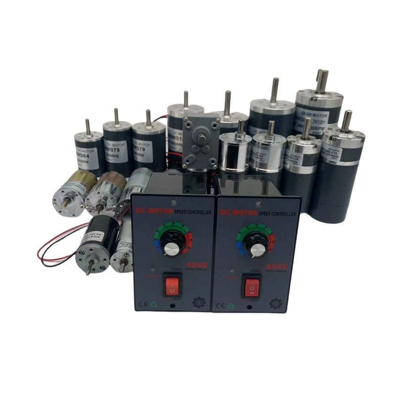 Переменный двигатель с щеткой постоянного тока 12V 24V с положительным и обратным ходом Комбинированный двигатель с регулируемой скоростью высокой мощности микро-двигатель постоянного тока