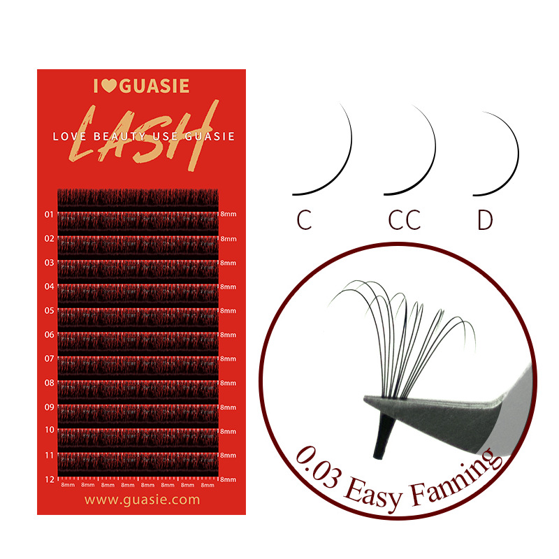 03粗度风动嫁接睫毛柔软自然秒开花嫁接睫毛山茶花浓密混装假睫毛