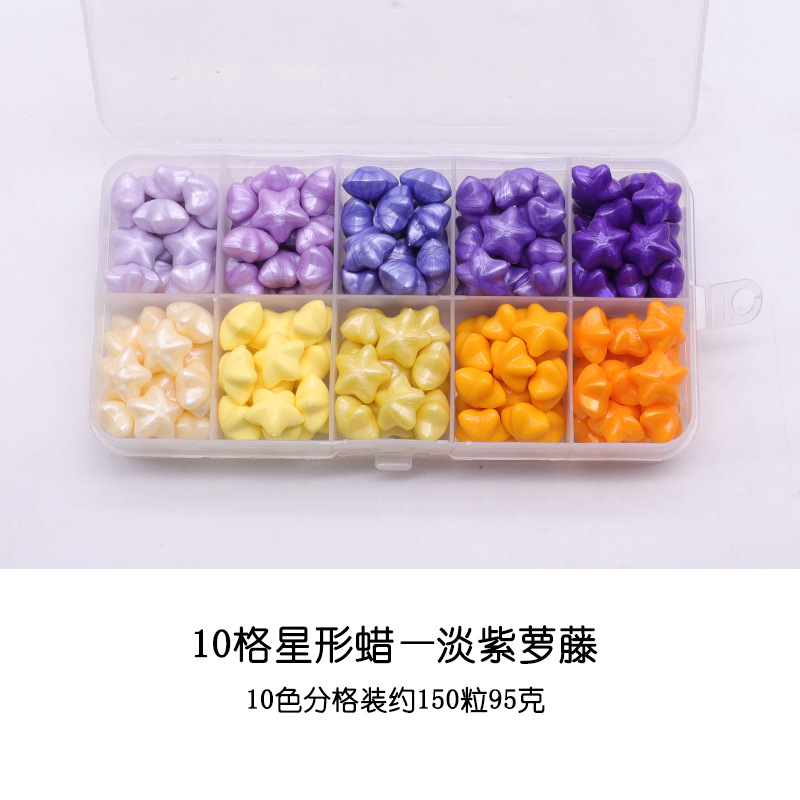 Juego de Perlas de Cera para Sellos de Estrella, 24 Rejillas, Serie de Colores Macaron, Perlas de Cera para Sellos de Pentagrama Baratas, Colores Mezclados