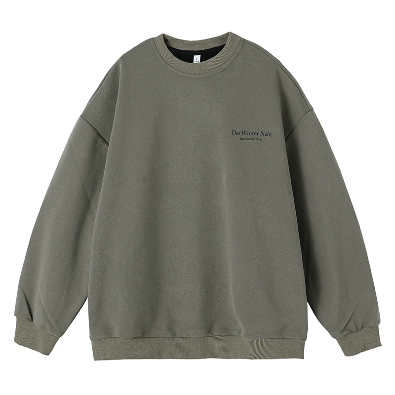 Men's Clothing Printed Heavy Round Neck Sweatshirt_voghion.com