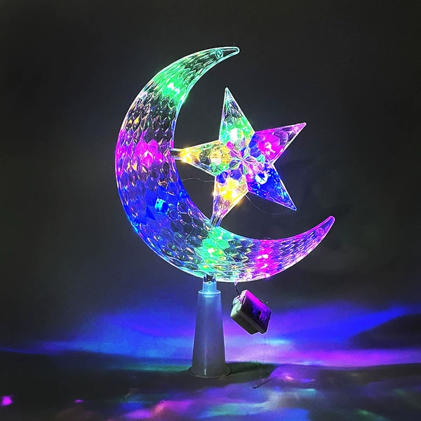 15cm crystal star moon color (button battery)