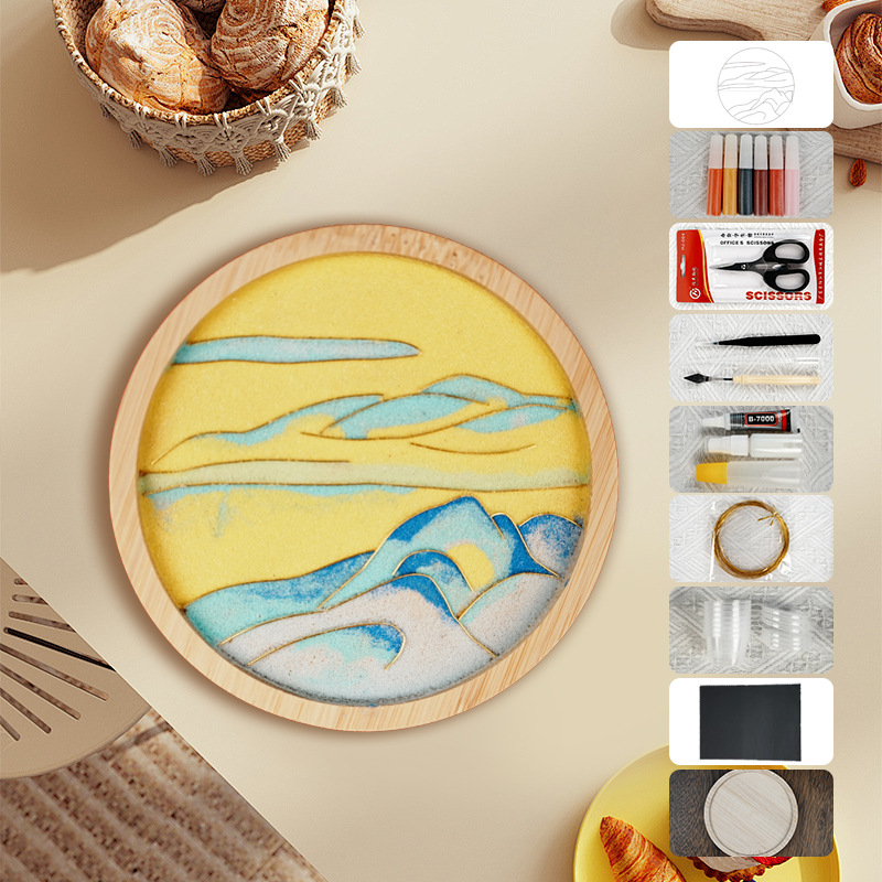 Materiales tradicionales hechos a mano Jintao Landiy pintura de esmalte novatos tazas esteras estudiantes activos cultura cultural inmaterial