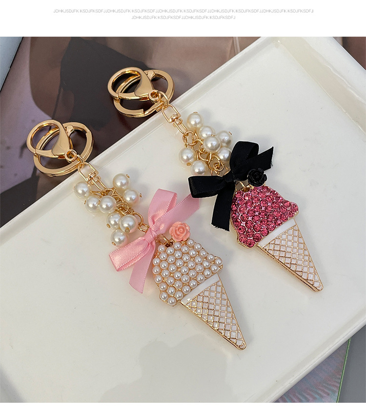 New Style Alloy Ice Cream Women's Bag Pendant Keychain display picture 3
