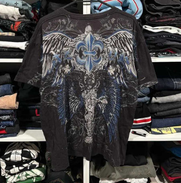 Y 2kレトロtシャツ新作原宿ヒップホップラウンドネックtシャツ男女半袖ゴシック上着ストリートウェア|undefined
