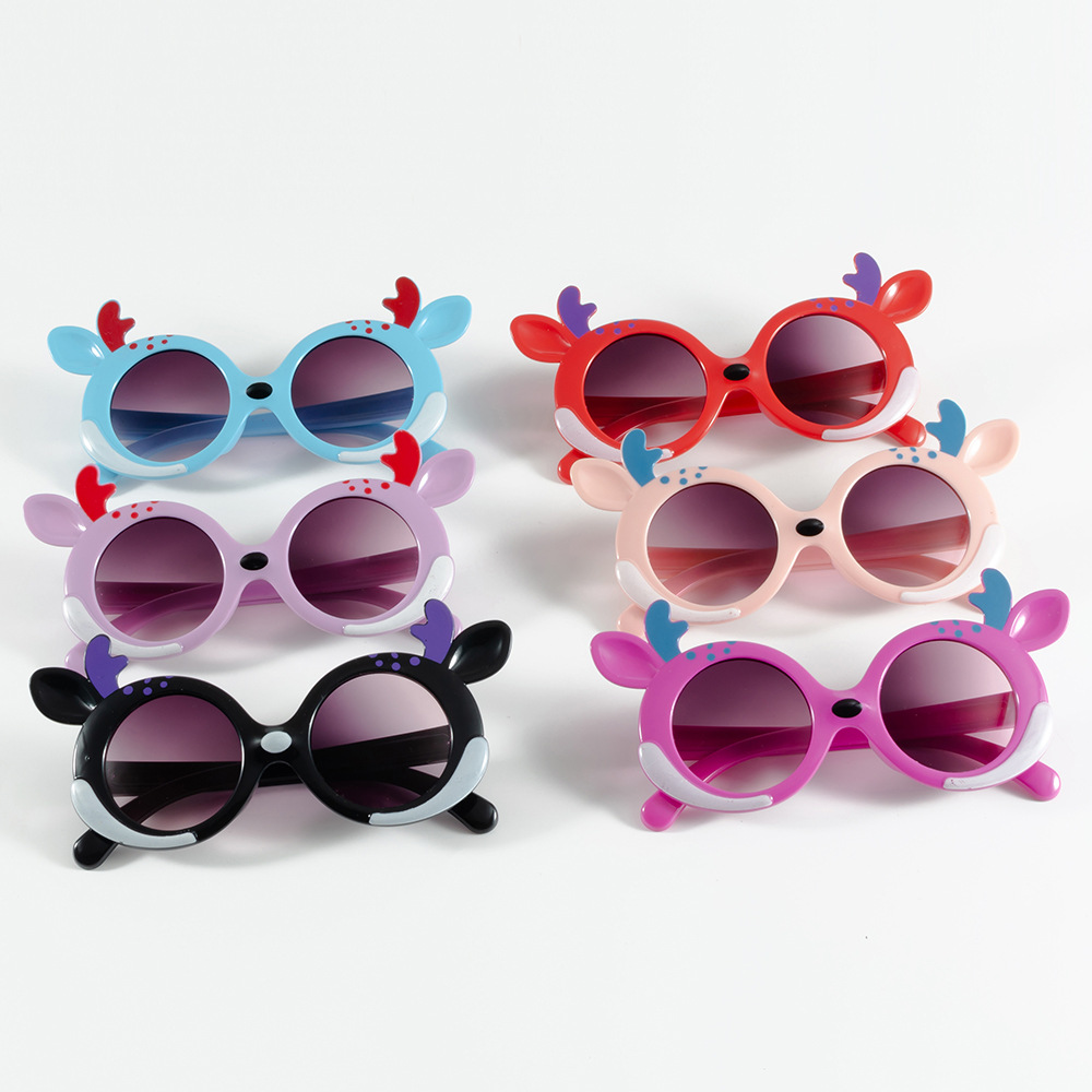 New Kids Deer Sunglasses, Cartoon Cute Children's Aviator Sunglasses, Sunshade UV Protection Decorative Sunglasses