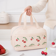 新款大容量饭盒袋手提午餐学生便携保温包上班学生带饭便当包批发