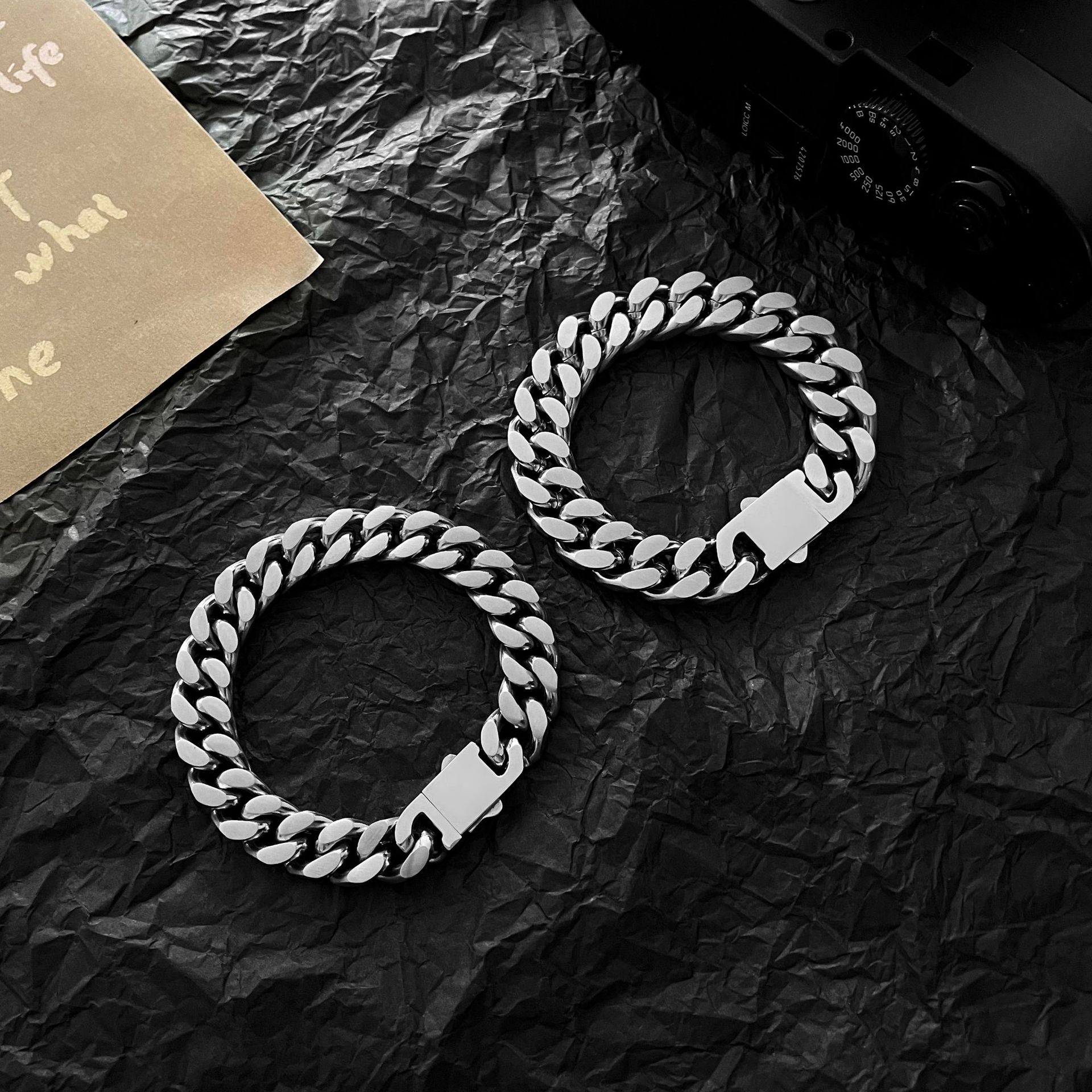 Simple Style Geometric Titanium Steel Polishing Unisex Bracelets 1 Piece