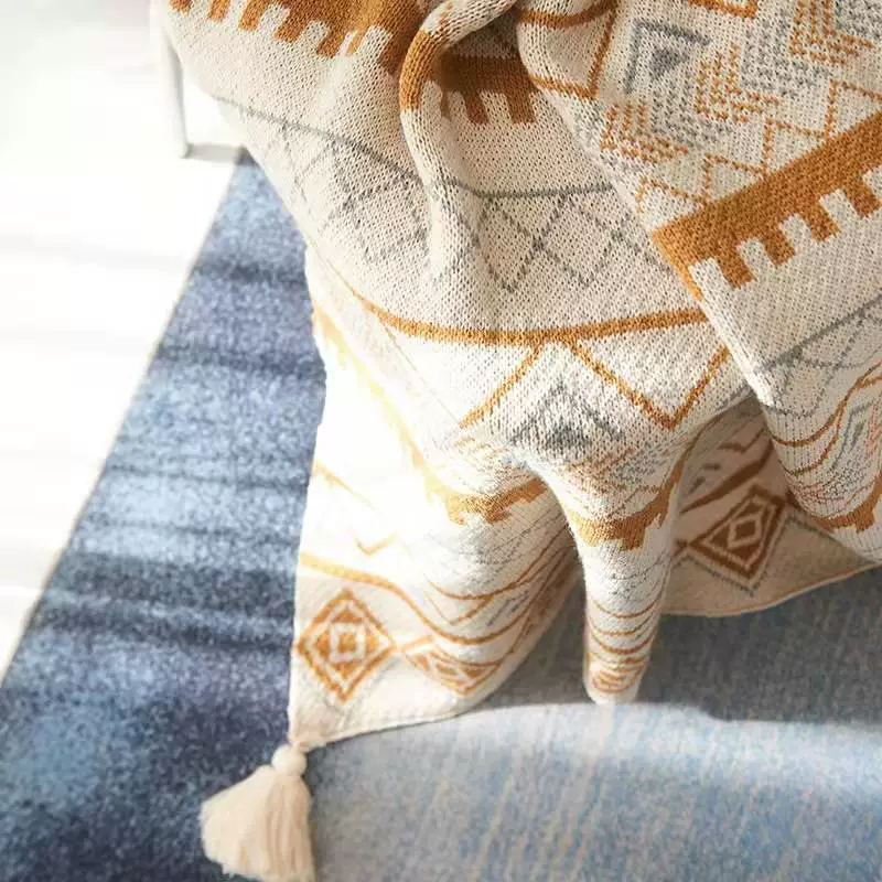 Knitted sofa for sleep, children's duvet, increased thickness, boho style
