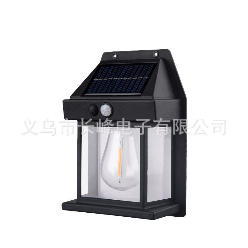 Nueva lámpara de alambre de tungsteno solar al aire libre lámpara de pared lámpara de alambre de tungsteno impermeable lámpara de jardín lámpara solar de jardín