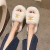 2023 Tricolor acc Triumphal arch Maomao slipper Plush thickening Exorcism Autumn and winter The thickness of the bottom Plush cotton slipper