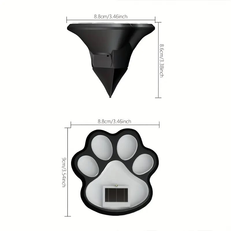 Temu ホット販売ソーラー猫の爪ライト屋外クリエイティブ動物足中庭の芝生の装飾ライト LED 足跡ライト|undefined