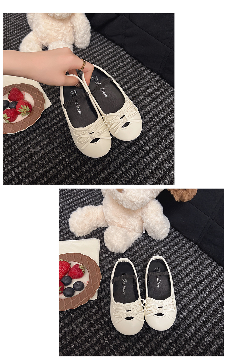 Mädchen Leder Ballerinas Mit Schleife Für Festliche Anlässe_voghion.com
