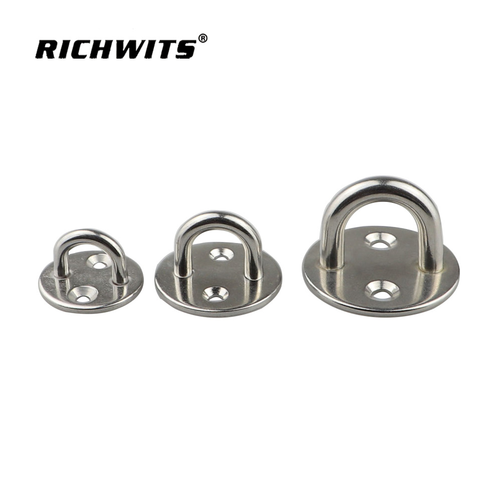 RICHWITS 스테인레스 스틸 라운드 도어 버클 보트 RV 고정 버클 놀이터 시설 고정 아이 플레이트