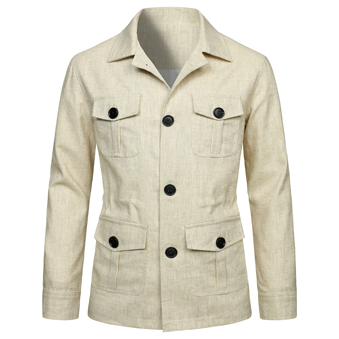 Pure handmade European and American hunting cloth SAFARI JACKET linen jacket British retro gentry decoration jacket to travel y 5