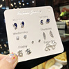 Silver needle, small cute earrings, silver 925 sample, Korean style, simple and elegant design