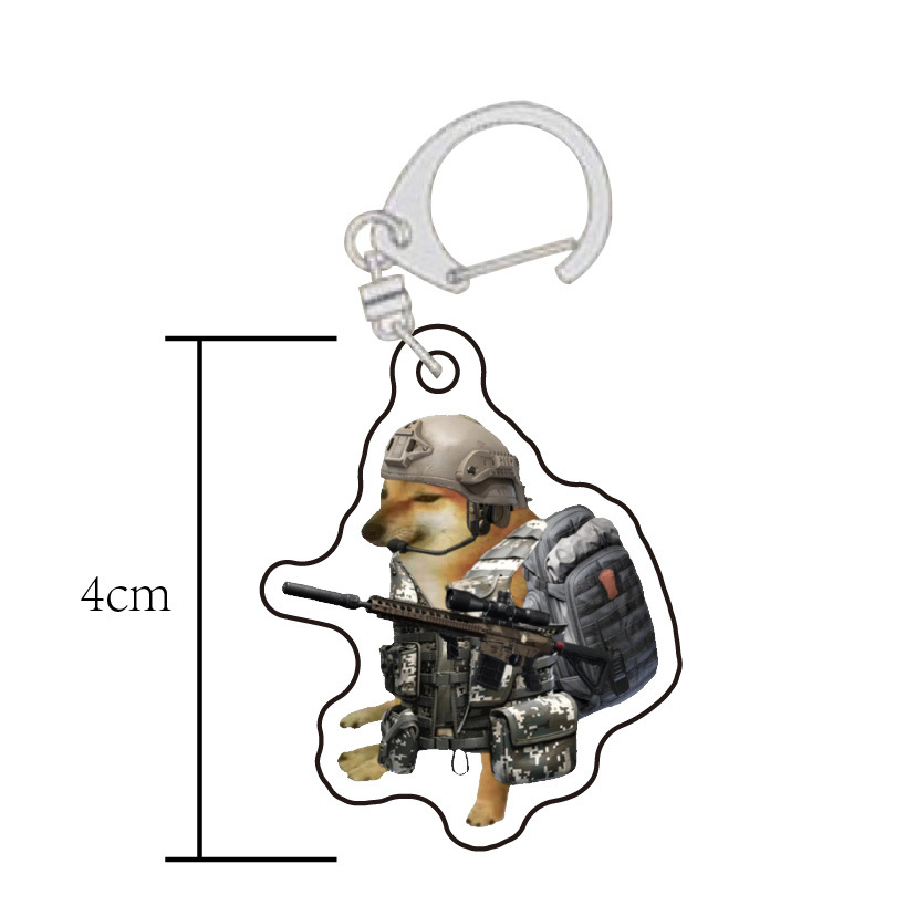 Dark Zone Break Cheems Dog Fix vs God of War perímetro colgante emoticon extraño bolso llavero colgante acrílico image 7