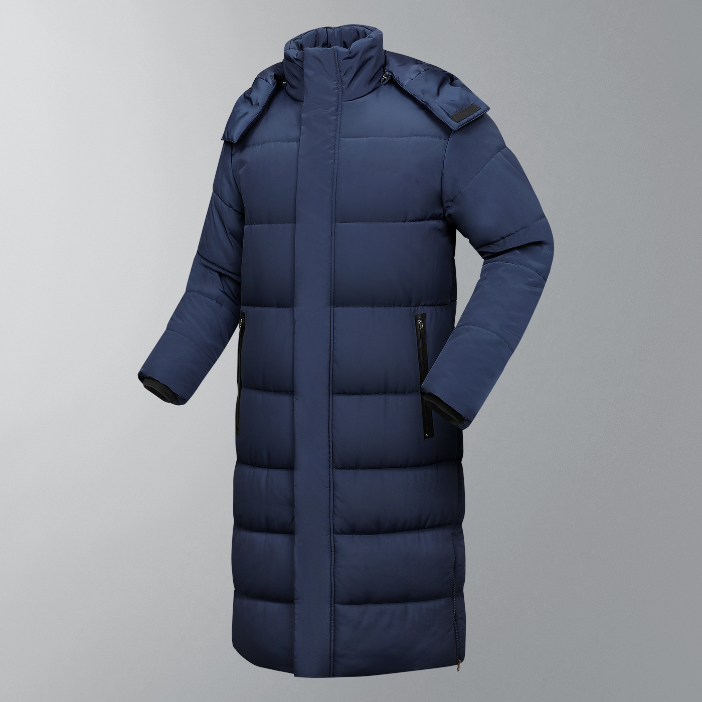 加长款棉衣男大码加厚外套东北防风长款过膝大衣爸爸棉服男装亲子