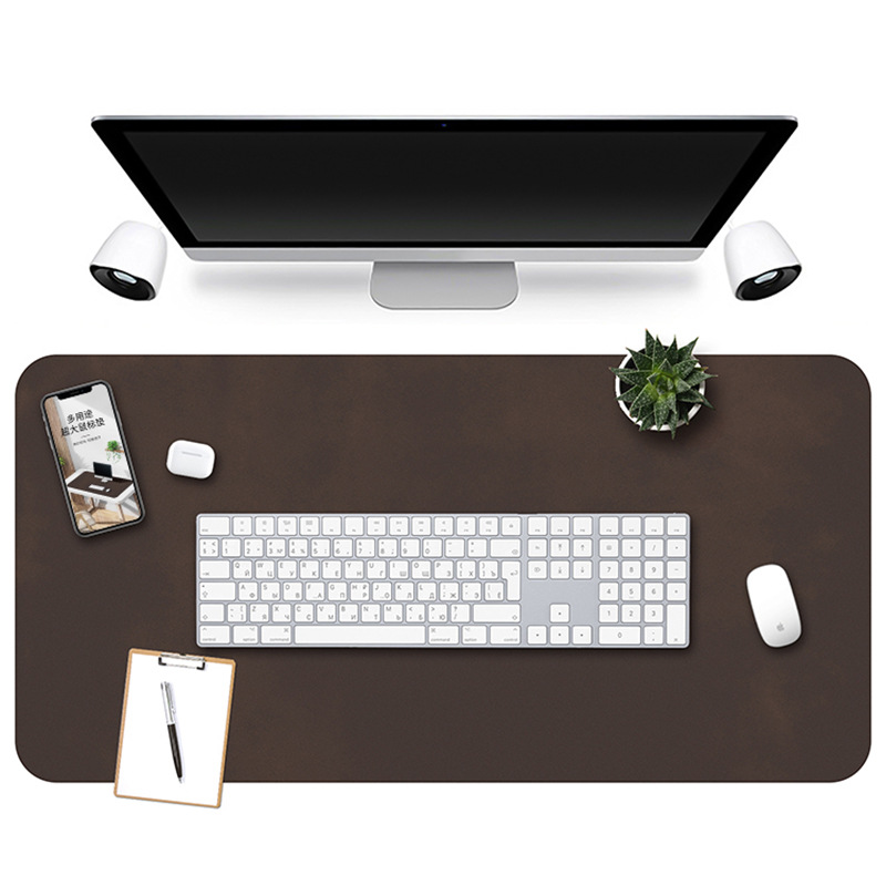 Sous-main en cuir véritable grand antidérapant pour bureau_voghion.com