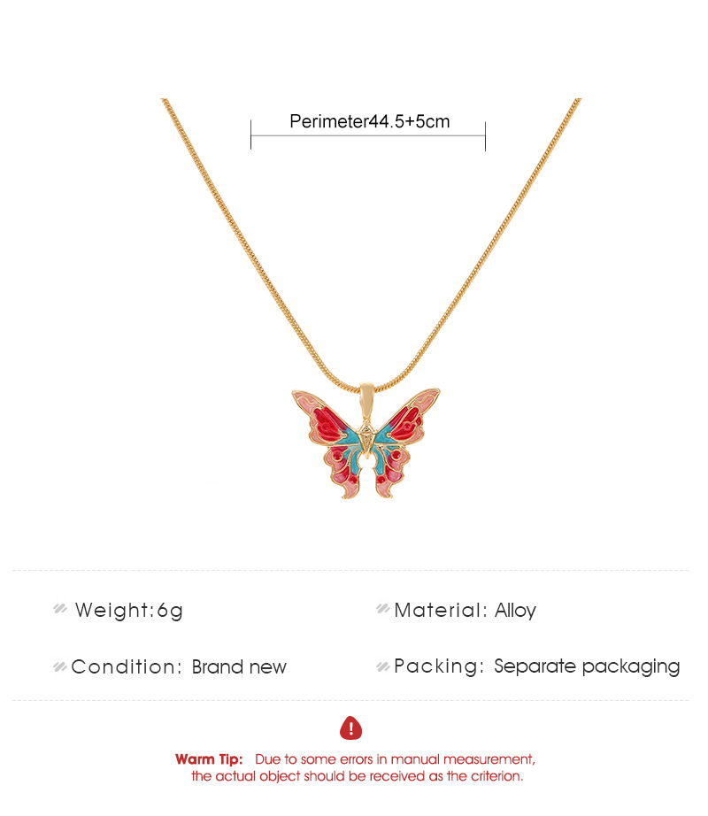 15g Weight Pendant Necklace Classification Retro Butterfly Alloy Women's Pendant Necklace 1 Piece