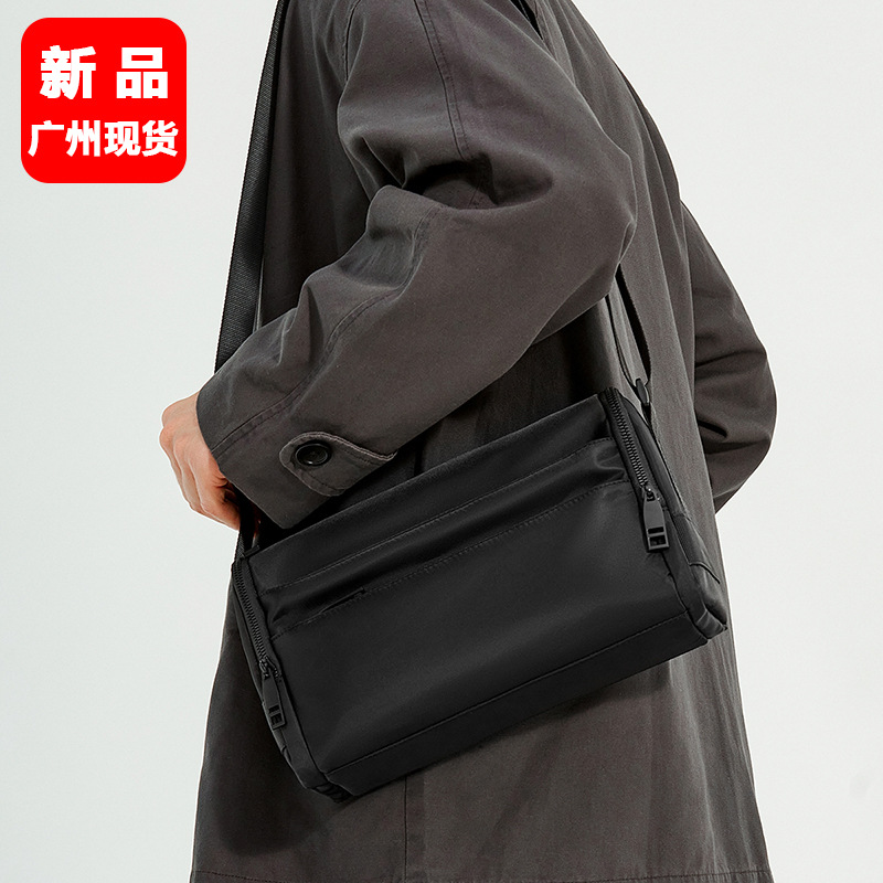 Men's crossbody bag, Japanese-style trendy shoulder bag, casual men's bag, Japanese-style Oxford cloth phone bag, small crossbody bag, backpack