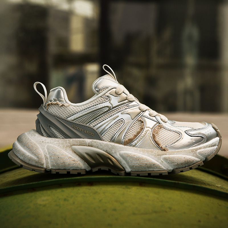Light Luxury Dad Shoes For Men, Stylish And Cool, 8Cm Internal Height Increase, Thick-Soled Autumn Sports Casual Shoes,_vogvips.com