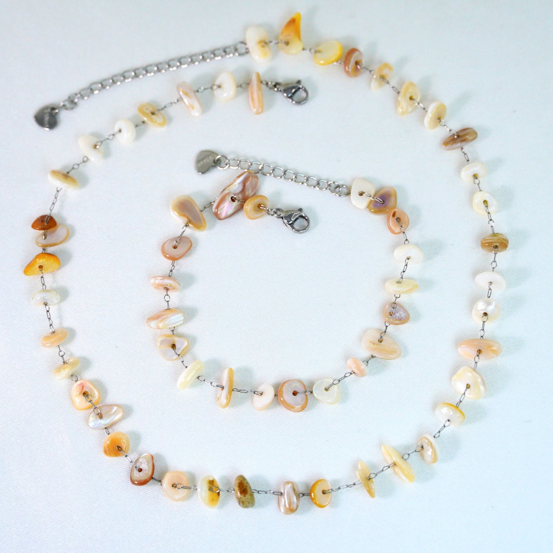 Elegant Lady Streetwear Natural Stone Titanium Steel Geometric Plating Women's Jewelry Set display picture 7