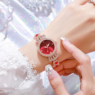 Shake the sound live chalcedony bracelet watch crown jewelry fashion ladies watch women's watch quartz watch a generation of hair